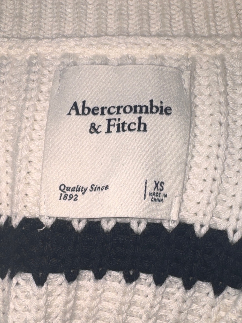 Abercrombie & Fitch chunky knit sweater y2k inspired preppy striped - Picture 4 of 9